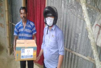Relief material are supplied to people in distant locations