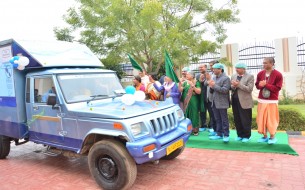Sudha Murty flags off drinking water vehicles
